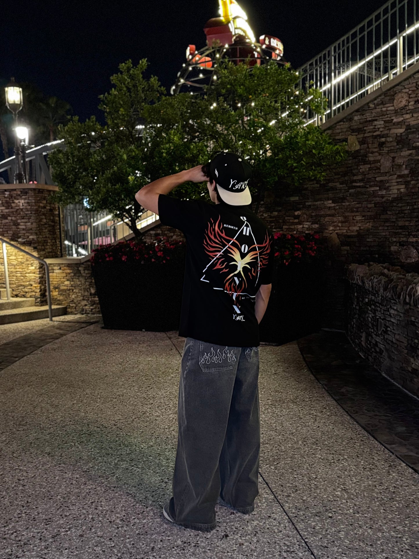 Urban Style Black Y'ARE Oversize T-Shirt