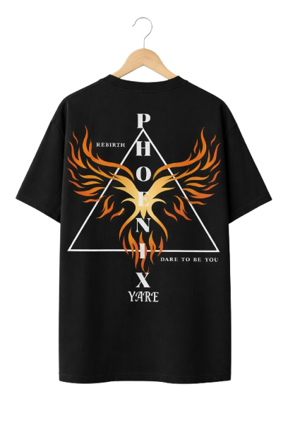 Urban Style Black Y'ARE Oversize T-Shirt