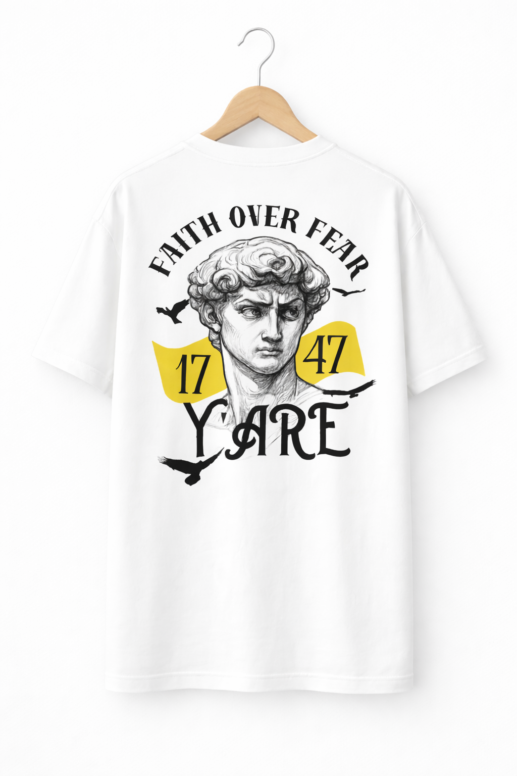 Urban Style White Y'ARE Oversize T-Shirt