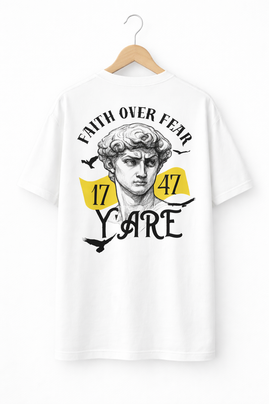 Urban Style White Y'ARE Oversize T-Shirt