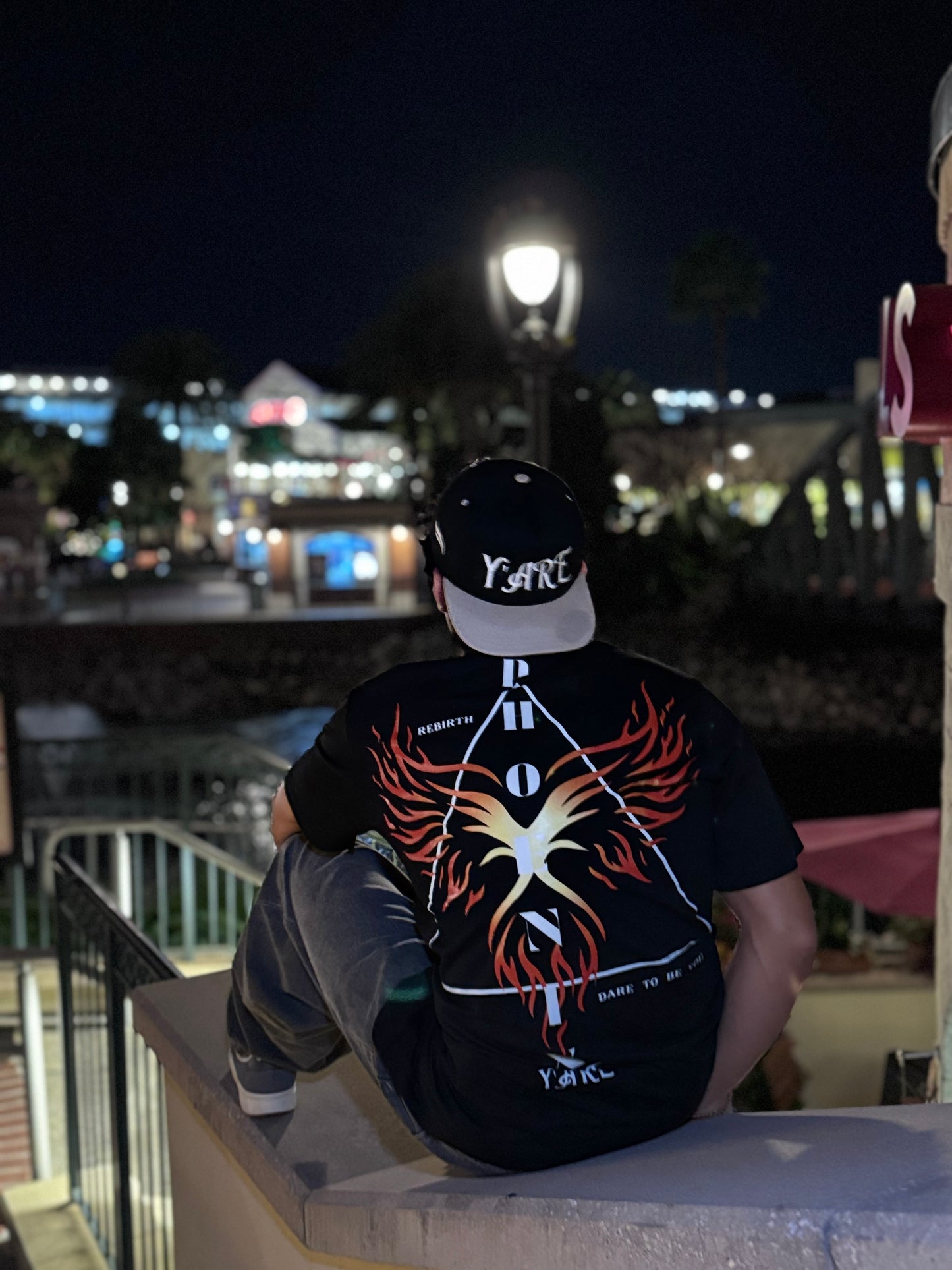 Urban Style Black Y'ARE Oversize T-Shirt